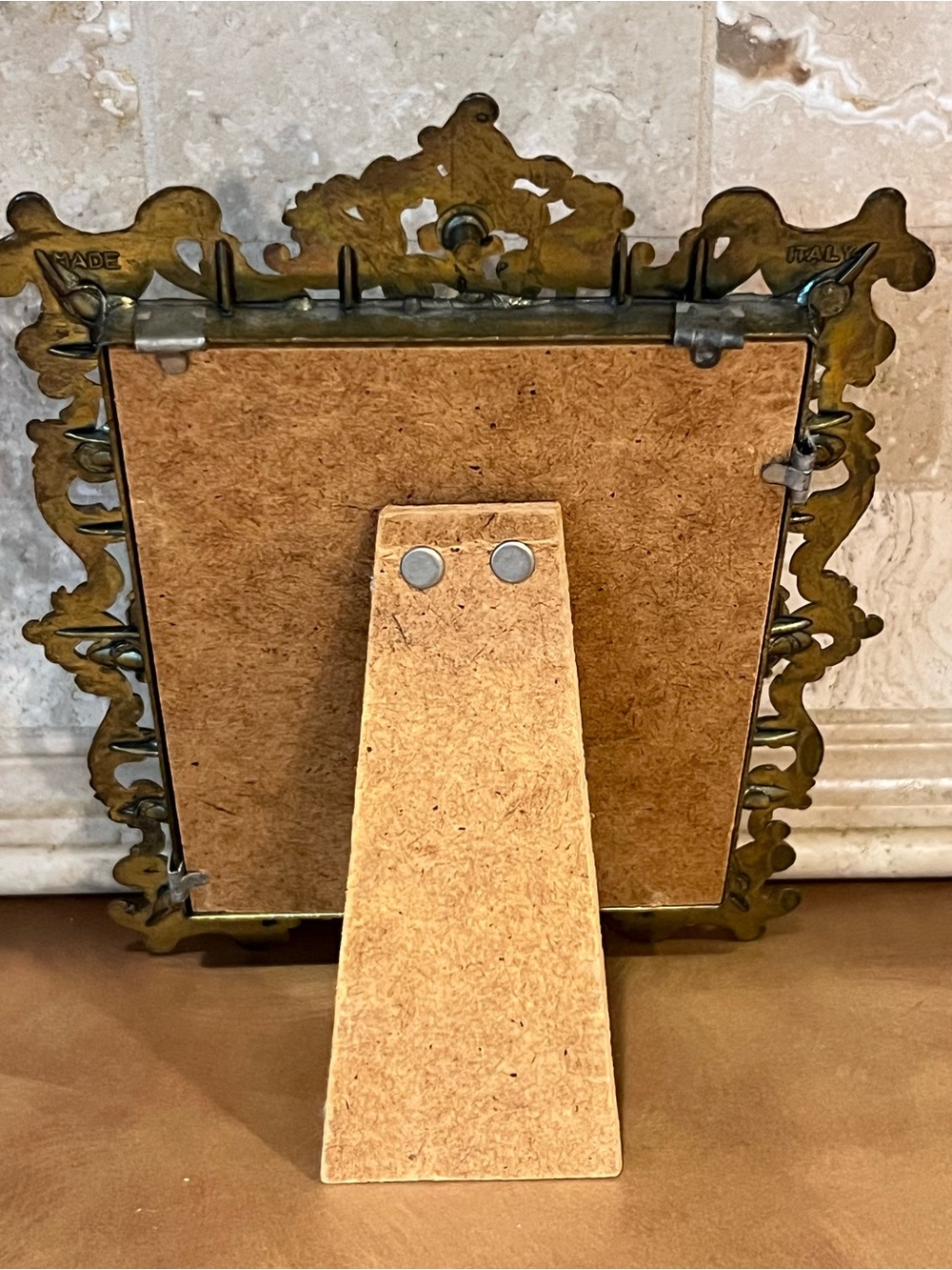 Vintage Italian Depose Gold tone Picture Frame ; Used , Good condition - Picture 3 of 7
